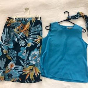 Women’s Outfit - skirt, shirt & scarf - NEW WITHOUT TAGS